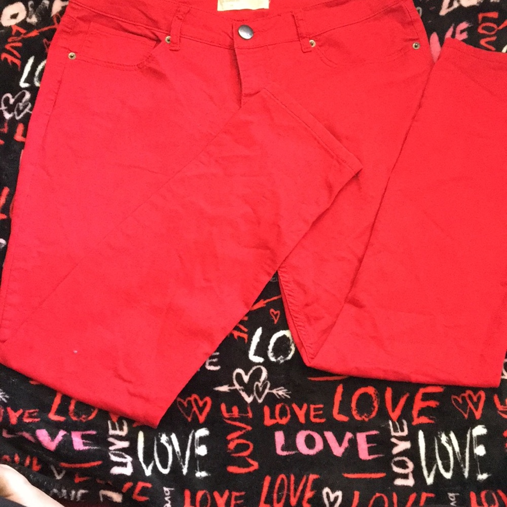 Red jeans